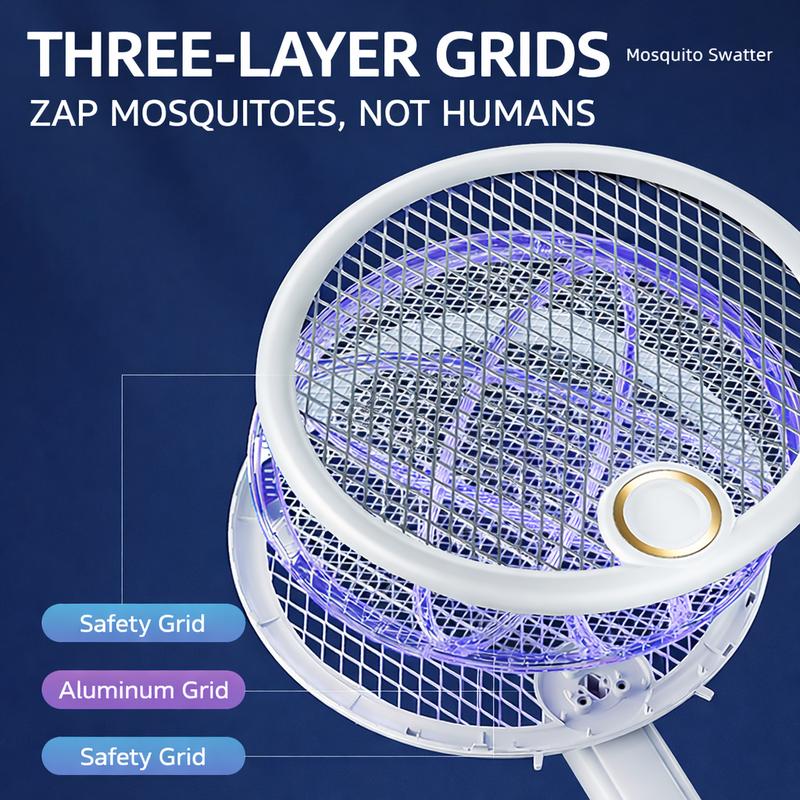 📢📢 50% OFF ⏰Foldable Electric Mosquito Swatter - Automatic Mosquito-Attracting