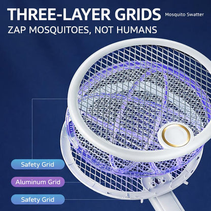 📢📢 50% OFF ⏰Foldable Electric Mosquito Swatter - Automatic Mosquito-Attracting