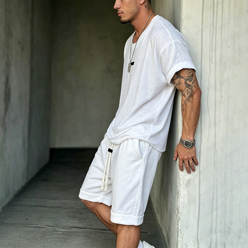 🎁New Arrival 50% OFF💥Men's Casual T-Shirt & Shorts Set