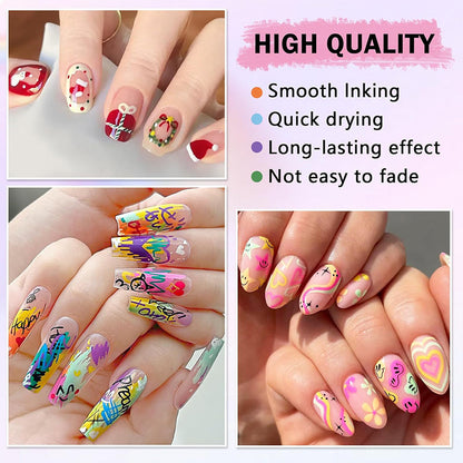 ✨ Dual-Tip Nail Art Acrylic Paint Pens - Unleash Your Creativity! ✨