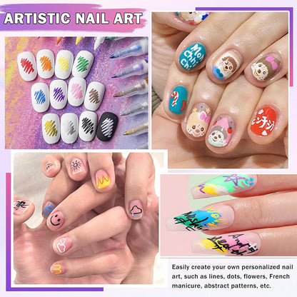✨ Dual-Tip Nail Art Acrylic Paint Pens - Unleash Your Creativity! ✨