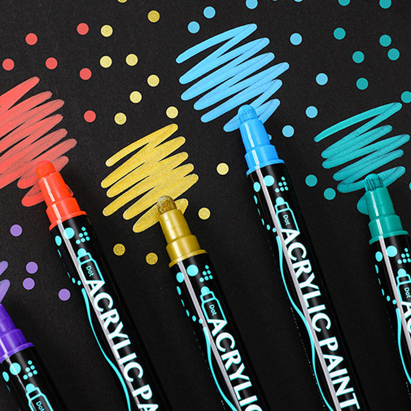 ✨ Dual-Tip Nail Art Acrylic Paint Pens - Unleash Your Creativity! ✨