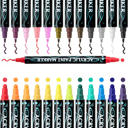 ✨ Dual-Tip Nail Art Acrylic Paint Pens - Unleash Your Creativity! ✨