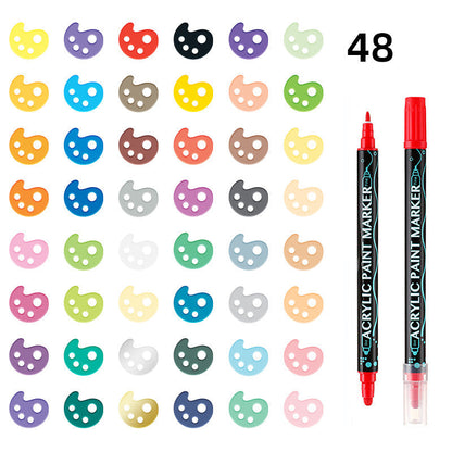 ✨ Dual-Tip Nail Art Acrylic Paint Pens - Unleash Your Creativity! ✨