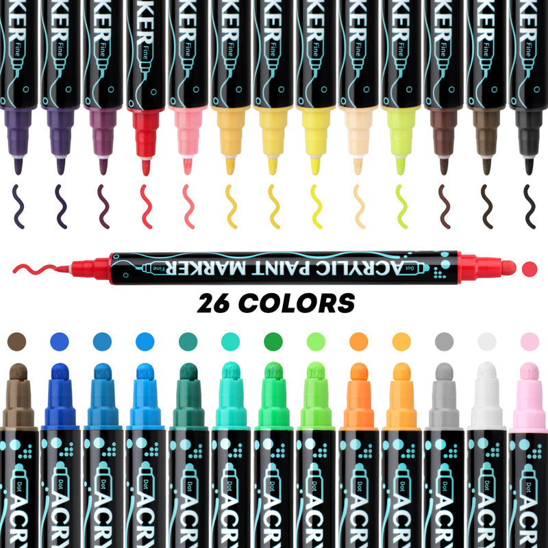 ✨ Dual-Tip Nail Art Acrylic Paint Pens - Unleash Your Creativity! ✨