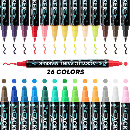 ✨ Dual-Tip Nail Art Acrylic Paint Pens - Unleash Your Creativity! ✨