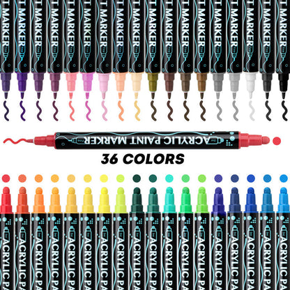 ✨ Dual-Tip Nail Art Acrylic Paint Pens - Unleash Your Creativity! ✨