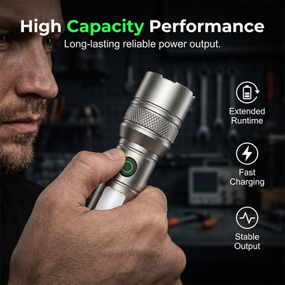 📢📢50% OFF !! ⏰ Long-Range Zoomable Flashlight