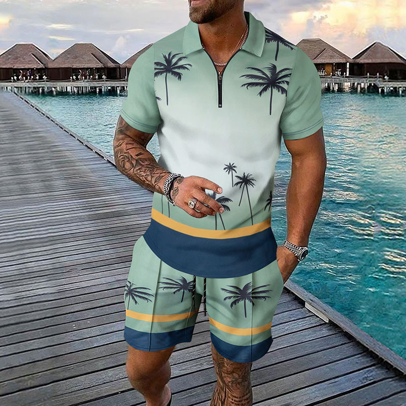 ✨ Men's Tropical Resort 2-Piece Outfit - Summer Vacation Essential ✨