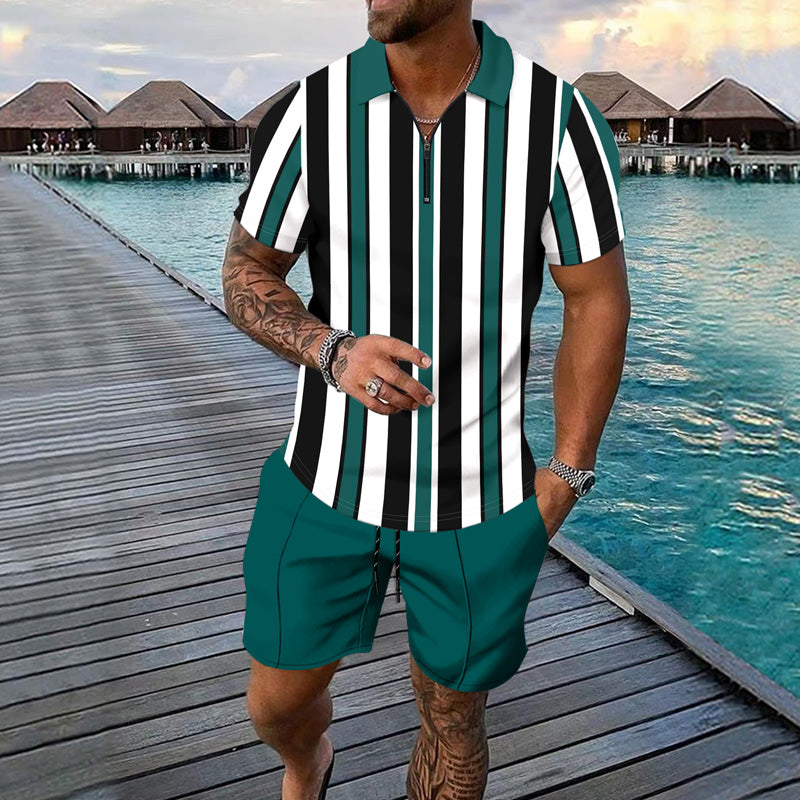 ✨ Men's Tropical Resort 2-Piece Outfit - Summer Vacation Essential ✨