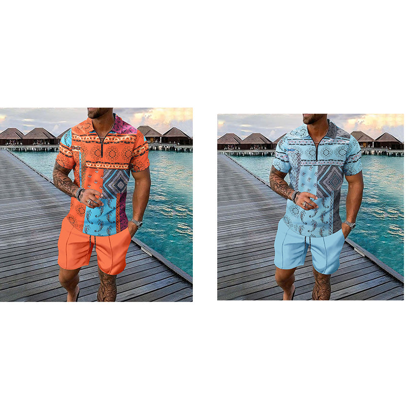 ✨ Men's Tropical Resort 2-Piece Outfit - Summer Vacation Essential ✨