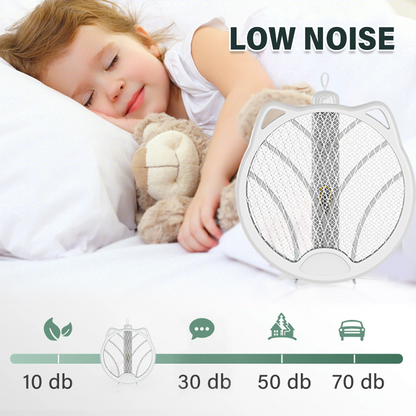 ✨ 4-in-1 Rechargeable Folding Mosquito Zapper – Quiet & Powerful Protection ✨