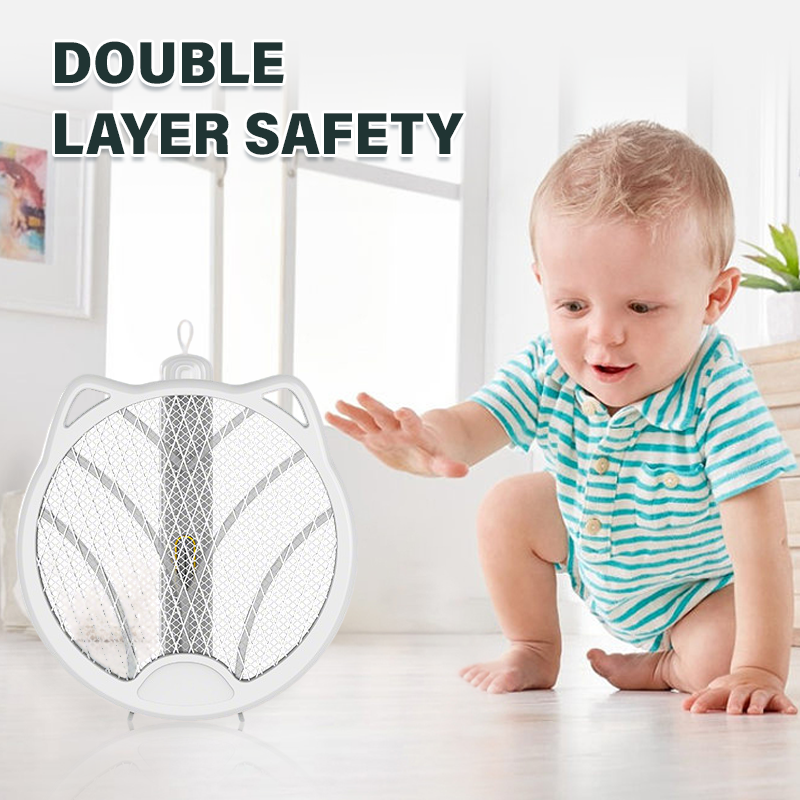 ✨ 4-in-1 Rechargeable Folding Mosquito Zapper – Quiet & Powerful Protection ✨