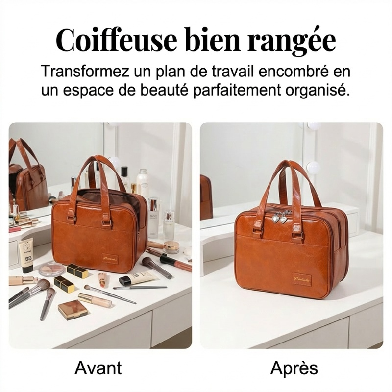 ✨ Large-Capacity Cosmetic Makeup Bag – Portable & Stylish Travel Organizer ✨