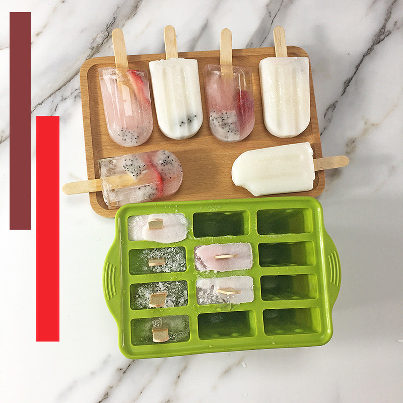 12-Cavity Silicone Popsicle Mold