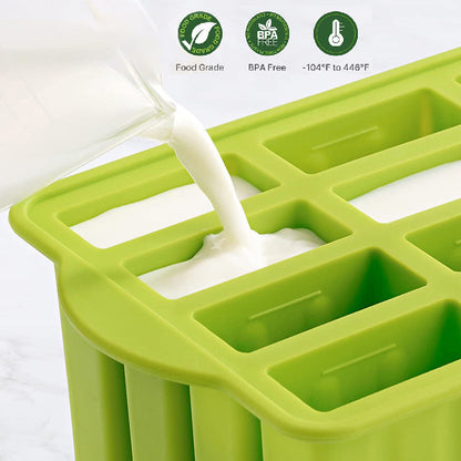 12-Cavity Silicone Popsicle Mold