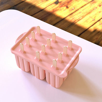 12-Cavity Silicone Popsicle Mold