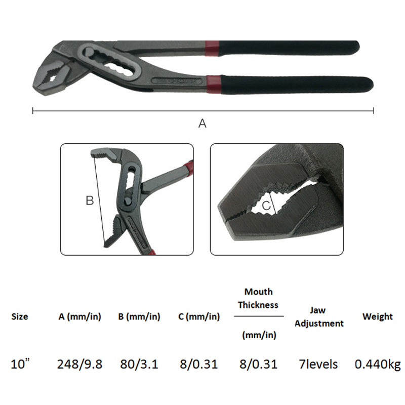 ✨ Heavy-Duty Water Pump Groove Joint Pliers – Adjustable & Durable ✨