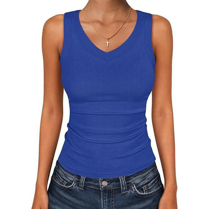 ⛱️Last Day Special Price OFF!!💞Women's V-Neck Ribbed Knit Tank Top