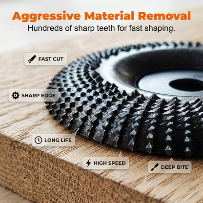 🔥50% OFF! Wood shaping disc for angle grinder – rapid removal, ultra durable. Perfect for carving & DIY! 50K+ sold! 🔧✨