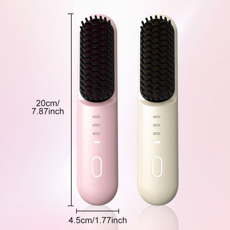 ✨ Cordless Ceramic Hair Straightening Brush – Salon-Quality Results Anywhere! ✨