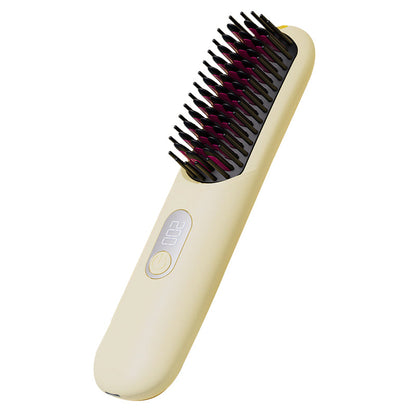 ✨ Cordless Ceramic Hair Straightening Brush – Salon-Quality Results Anywhere! ✨