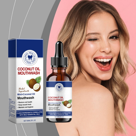 🔥BUY 2 GET 1 FREE🦷👍HOT SALE - Natural Coconut & Mint Oil Mouthwash Concentrate