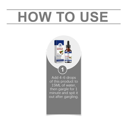 🔥BUY 2 GET 1 FREE🦷👍HOT SALE - Natural Coconut & Mint Oil Mouthwash Concentrate