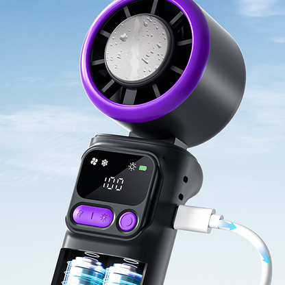 Portable Cooling Fan with Ice Compress Plate
