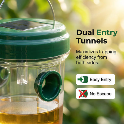 ✨ Solar Powered Wasp Trap – 24/7 Chemical-Free Pest Control For Your Yard! ✨