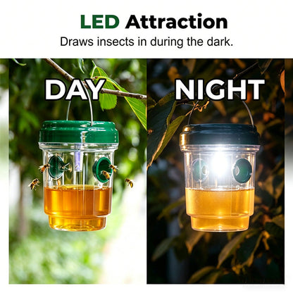 ✨ Solar Powered Wasp Trap – 24/7 Chemical-Free Pest Control For Your Yard! ✨
