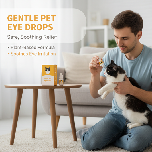 🏆LAST DAY BUY 2 GET 1 FREE!!🐕👁️Gentle Pet Eye Drops for Dogs & Cats | Neutral pH, No Burn Formula - Relieve Eye Inflammation, Clean Tear Stains & Refresh Pet Eyes