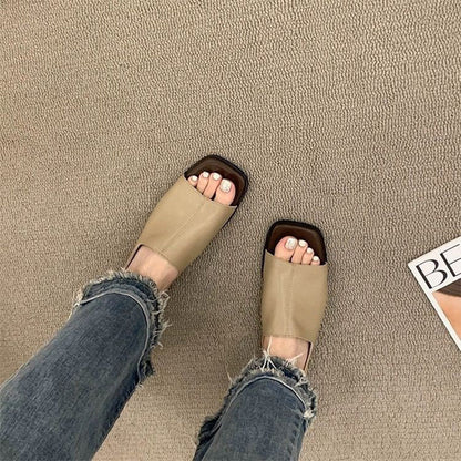 👡Summer Hot Sale✨Women's Retro Square Toe Slingback Sandals