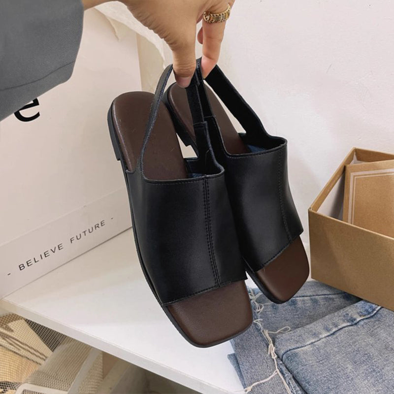 👡Summer Hot Sale✨Women's Retro Square Toe Slingback Sandals