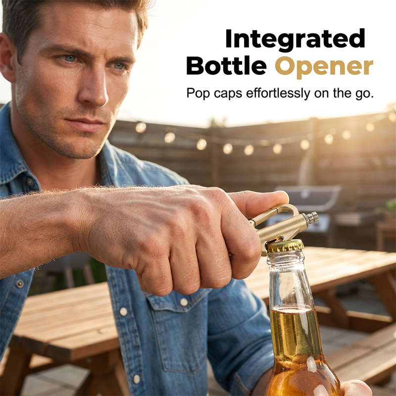 🥳2026 HOT SALE🥳💞50K+ SOLD!🔥🍾 50% OFF! Multifunctional Permanent Match Keychain – Windproof match + bottle opener + carabiner, premium zinc alloy. Light, compact & ready! 🗝️✨