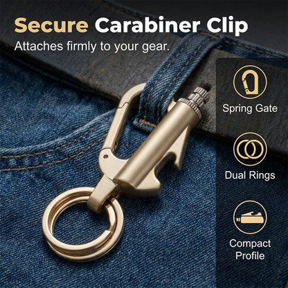 🥳2026 HOT SALE🥳💞50K+ SOLD!🔥🍾 50% OFF! Multifunctional Permanent Match Keychain – Windproof match + bottle opener + carabiner, premium zinc alloy. Light, compact & ready! 🗝️✨
