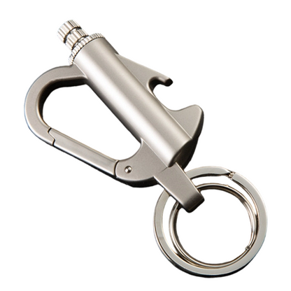 🥳2026 HOT SALE🥳💞50K+ SOLD!🔥🍾 50% OFF! Multifunctional Permanent Match Keychain – Windproof match + bottle opener + carabiner, premium zinc alloy. Light, compact & ready! 🗝️✨
