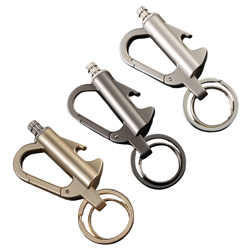 🥳2026 HOT SALE🥳💞50K+ SOLD!🔥🍾 50% OFF! Multifunctional Permanent Match Keychain – Windproof match + bottle opener + carabiner, premium zinc alloy. Light, compact & ready! 🗝️✨