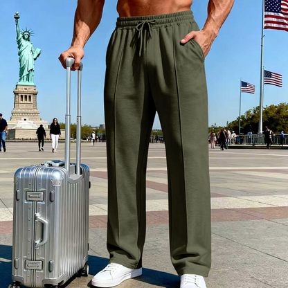 🔥Last Day 50% OFF👖Men's Elastic Waist Drawstring Straight Leg Pants