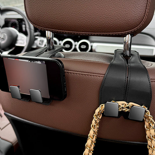 🚗 BUY 2 GET 1 FREE! 🛍️ Car Seat Back Storage Hook – Double Hook Holder – Heavy-duty, easy install & perfect for handbags, groceries or kids' items – keeps your car tidy 🔑