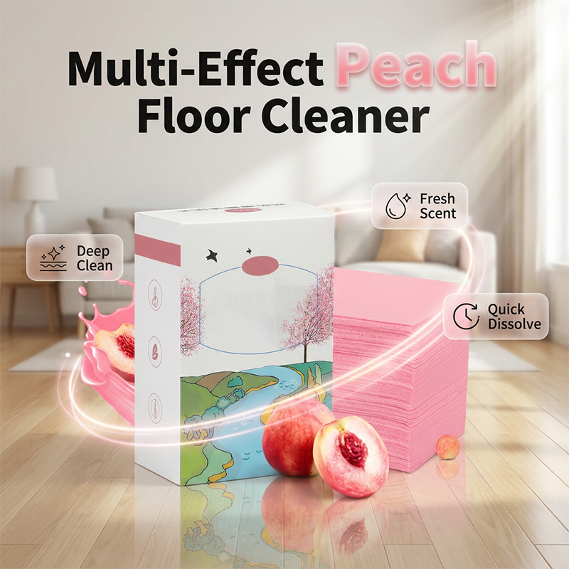🧹 LIMITED-TIME 50% OFF! ✨ Peach Floor Cleaning Sheets – 60 Slices, Quick-Dissolve, Streak-Free 🍑