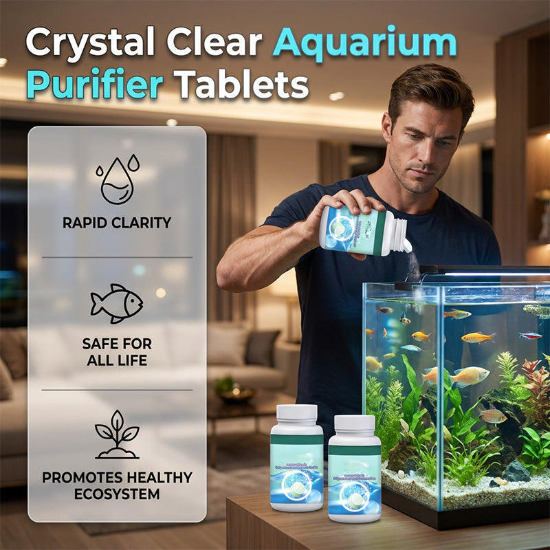 🐠 Buy 1 Get 1 Free✨Effervescent Aquarium Tablets – Crystal Clear, Odor-Free, Rapid Clarify 💧