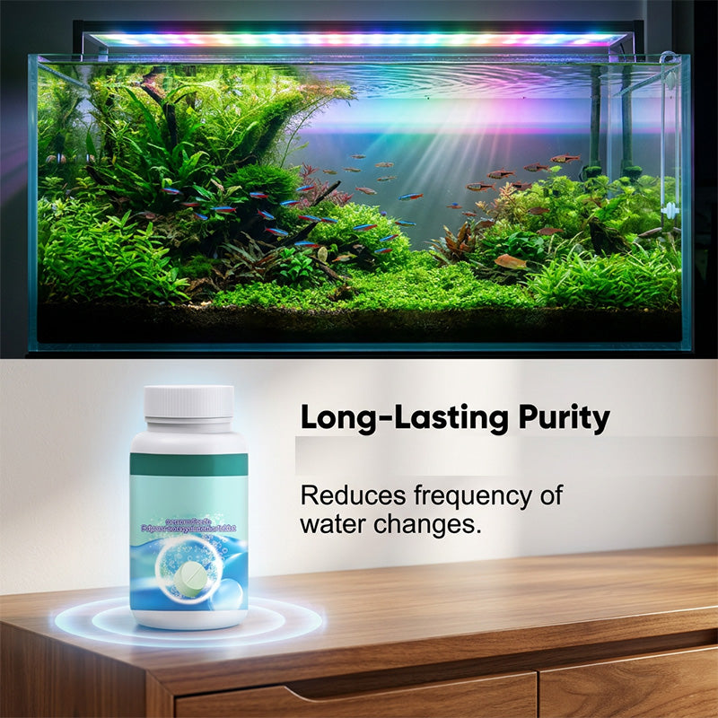 🐠 Buy 1 Get 1 Free✨Effervescent Aquarium Tablets – Crystal Clear, Odor-Free, Rapid Clarify 💧