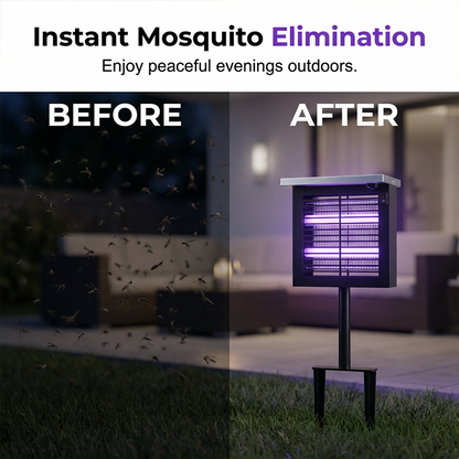 ☀️🪲 Solar Outdoor Bug Zapper – Covers Patio & Garden, Auto Light Sensor, Rechargeable Battery. Mosquito-Free Nights! 🌙✅