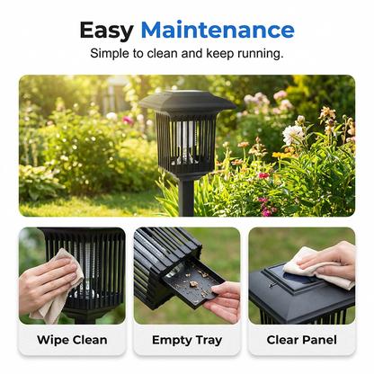 ✨ Say Goodbye to Annoying Mosquitoes – Solar-Powered Bug Zapper for Your Garden! ✨