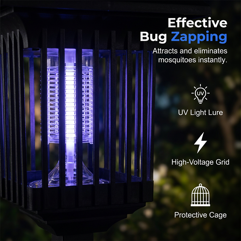 ✨ Say Goodbye to Annoying Mosquitoes – Solar-Powered Bug Zapper for Your Garden! ✨