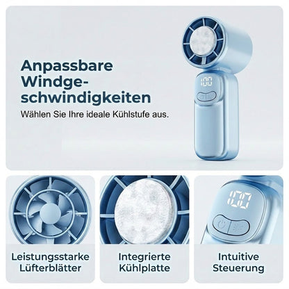 Compact portable fan with long battery life