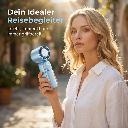 Compact portable fan with long battery life