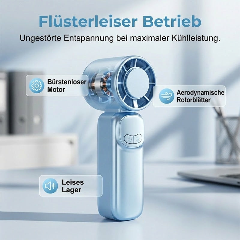 Compact portable fan with long battery life