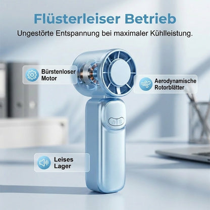 Compact portable fan with long battery life